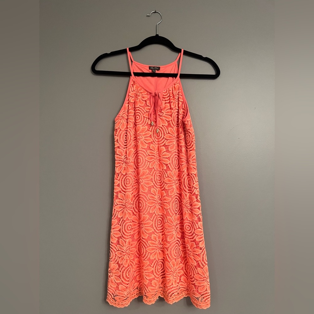 Orange Floral Mini Dress